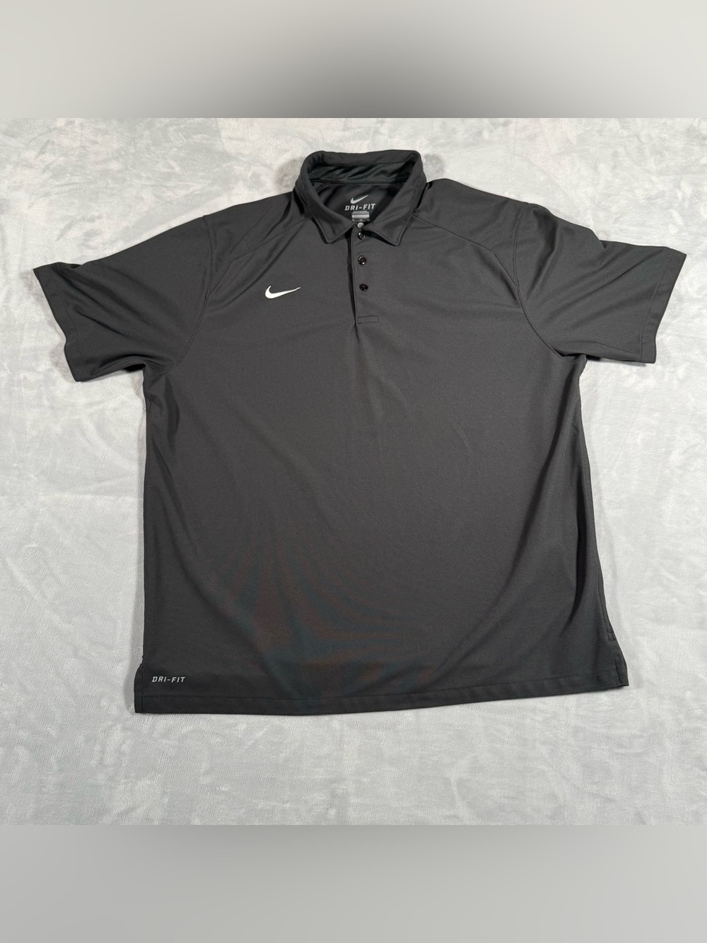 Nike Black Dri-FIT Polo with White Swoosh